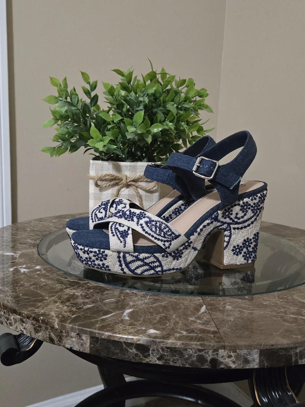 Impo Women's Ozella II Embroidered Platform Sandals